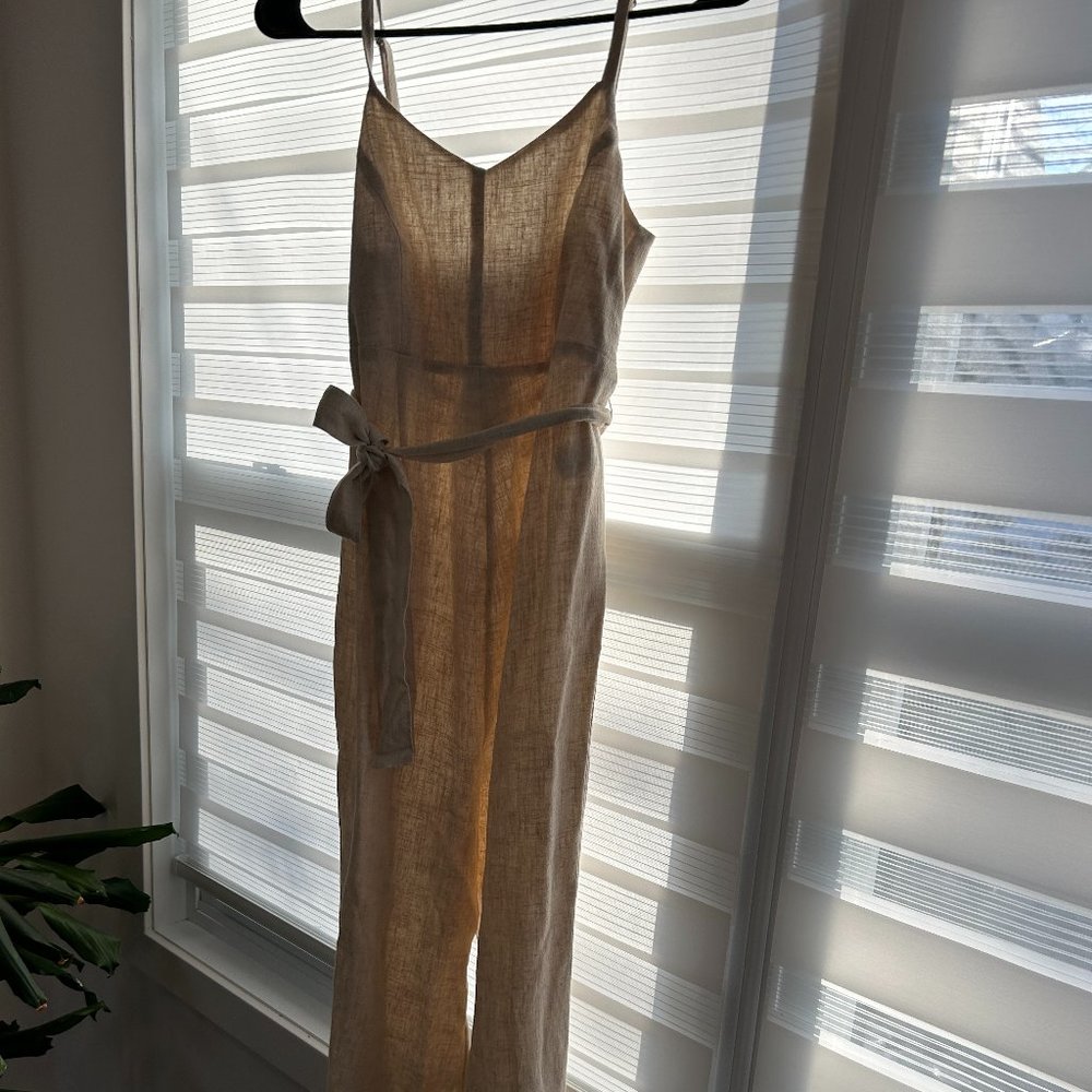 Maternity jumpsuit, Thyme, linen - XS